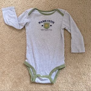 18m Major Cutie Reporting For Duty Onesie